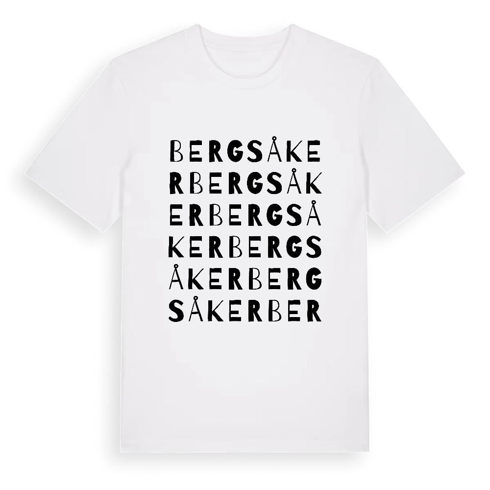 Bergsåker ordlek t-shirt – White, i miljö