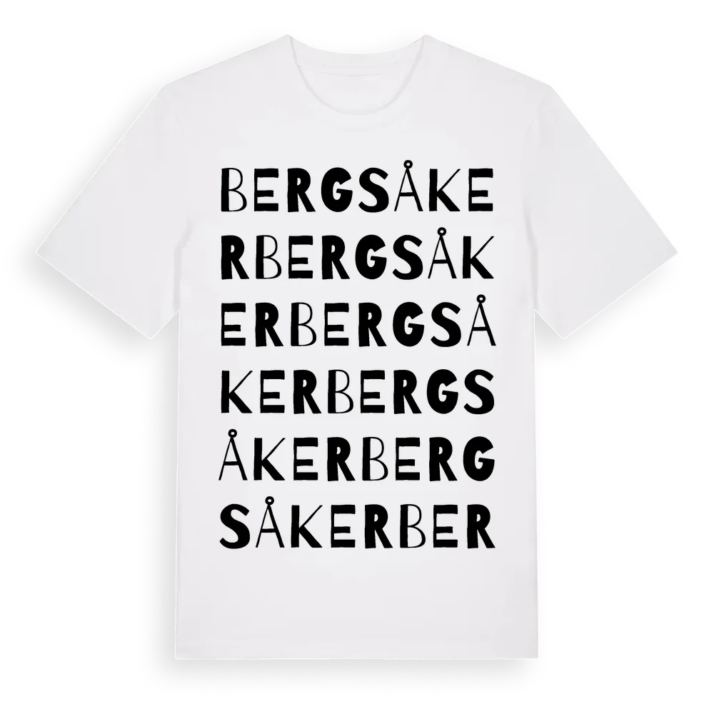 Bergsåker ordlek t-shirt i miljö