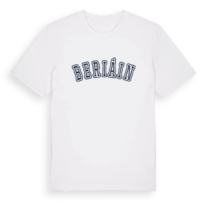 Beriáin college t-shirt – ekologisk bomull t-shirt från Pinshirt