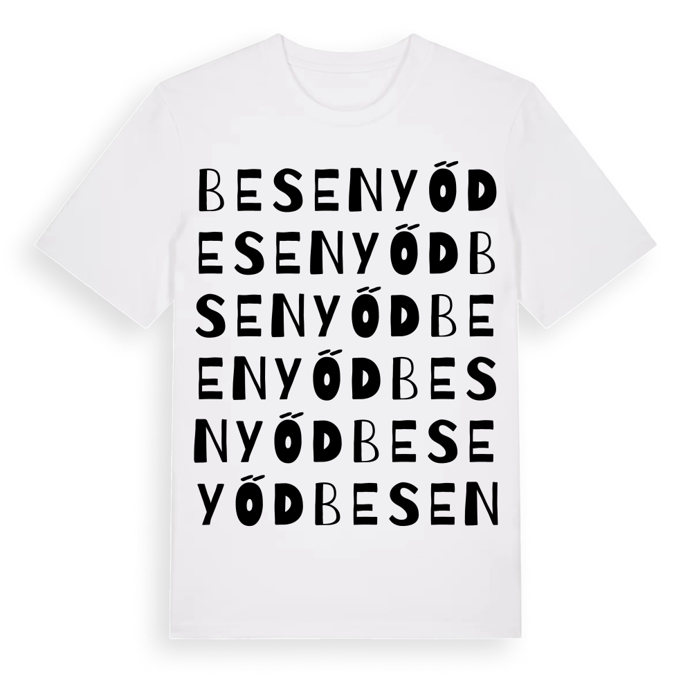 Besenyőd ordlek t-shirt – White, i miljö