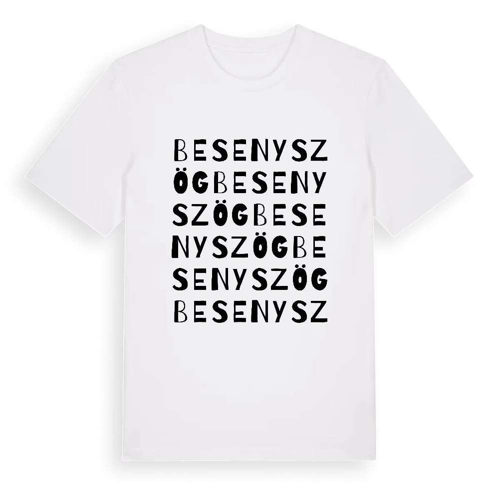 Besenyszög ordlek t-shirt – White, i miljö