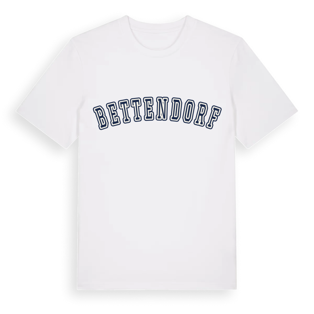 Bettendorf college t-shirt – White, i miljö