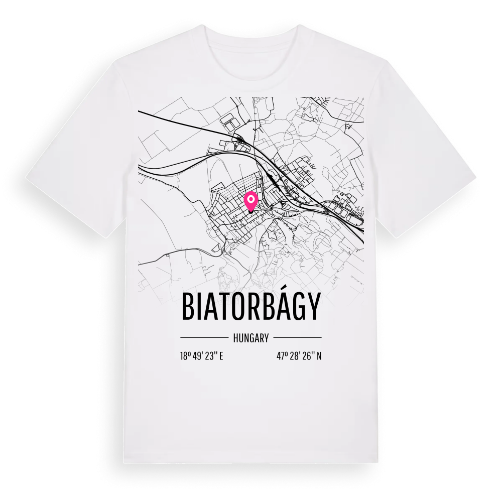 Biatorbágy karta t-shirt – White, i miljö