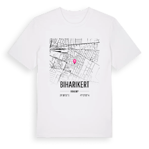 Biharikert karta t-shirt – ekologisk bomull t-shirt från Pinshirt