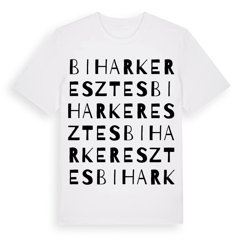 Biharkeresztes ordlek t-shirt – White, i miljö