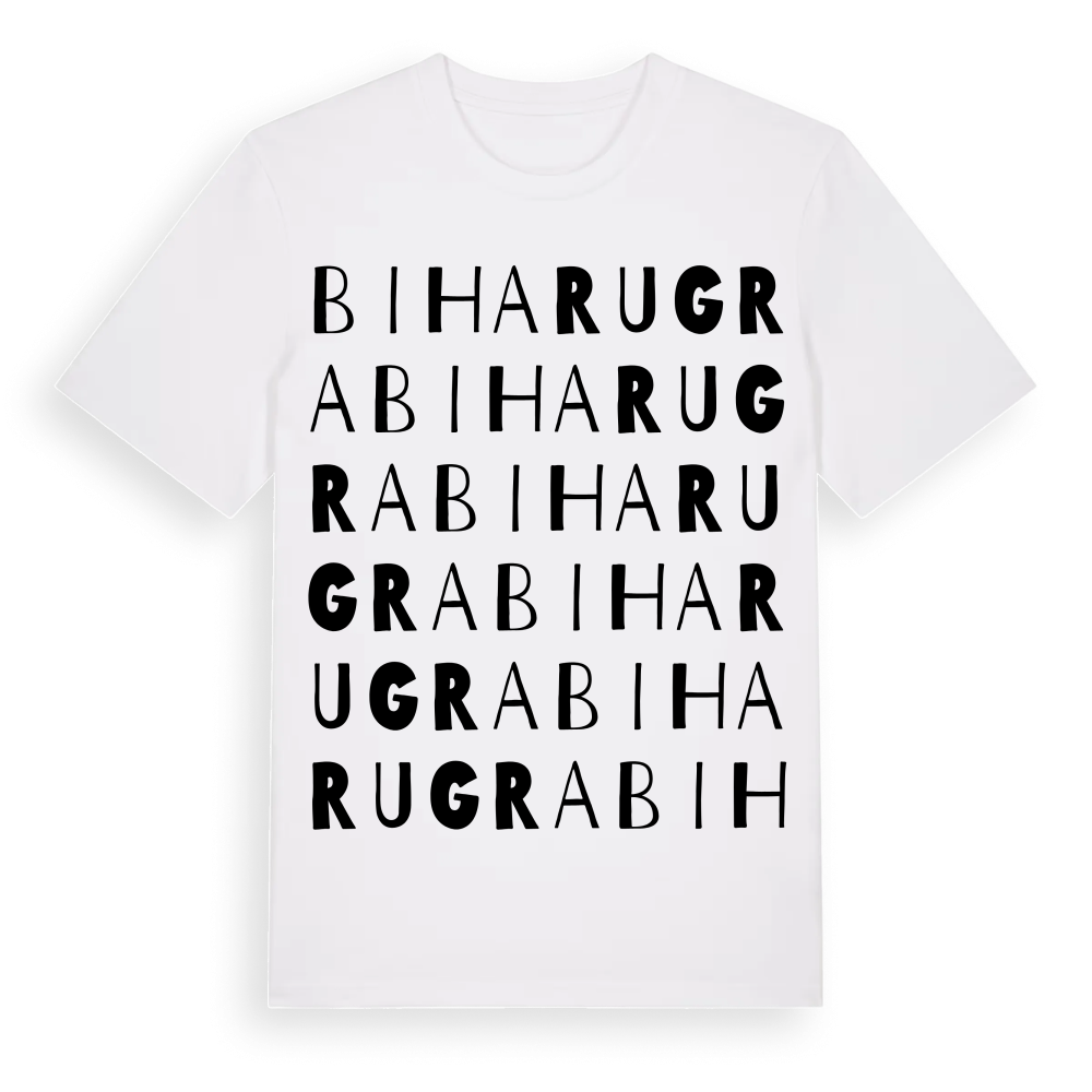 Biharugra ordlek t-shirt – White, i miljö