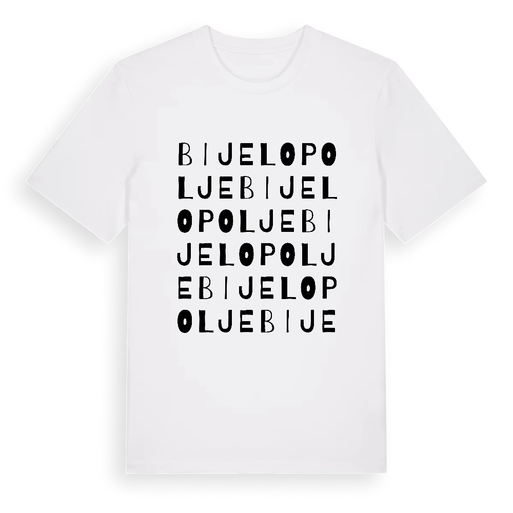 Bijelo Polje ordlek t-shirt – White, i miljö