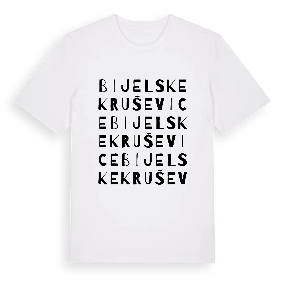 Bijelske Kruševice ordlek t-shirt – White, i miljö
