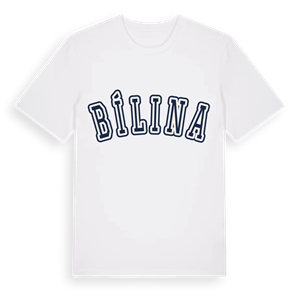 Bílina college t-shirt – ekologisk bomull t-shirt från Pinshirt