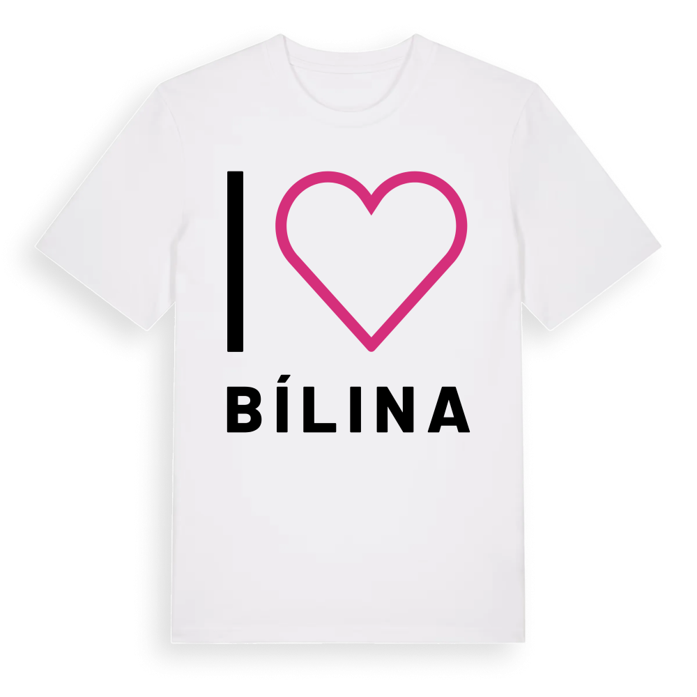 Jag älskar Bílina t-shirt stort tryck – White, i miljö