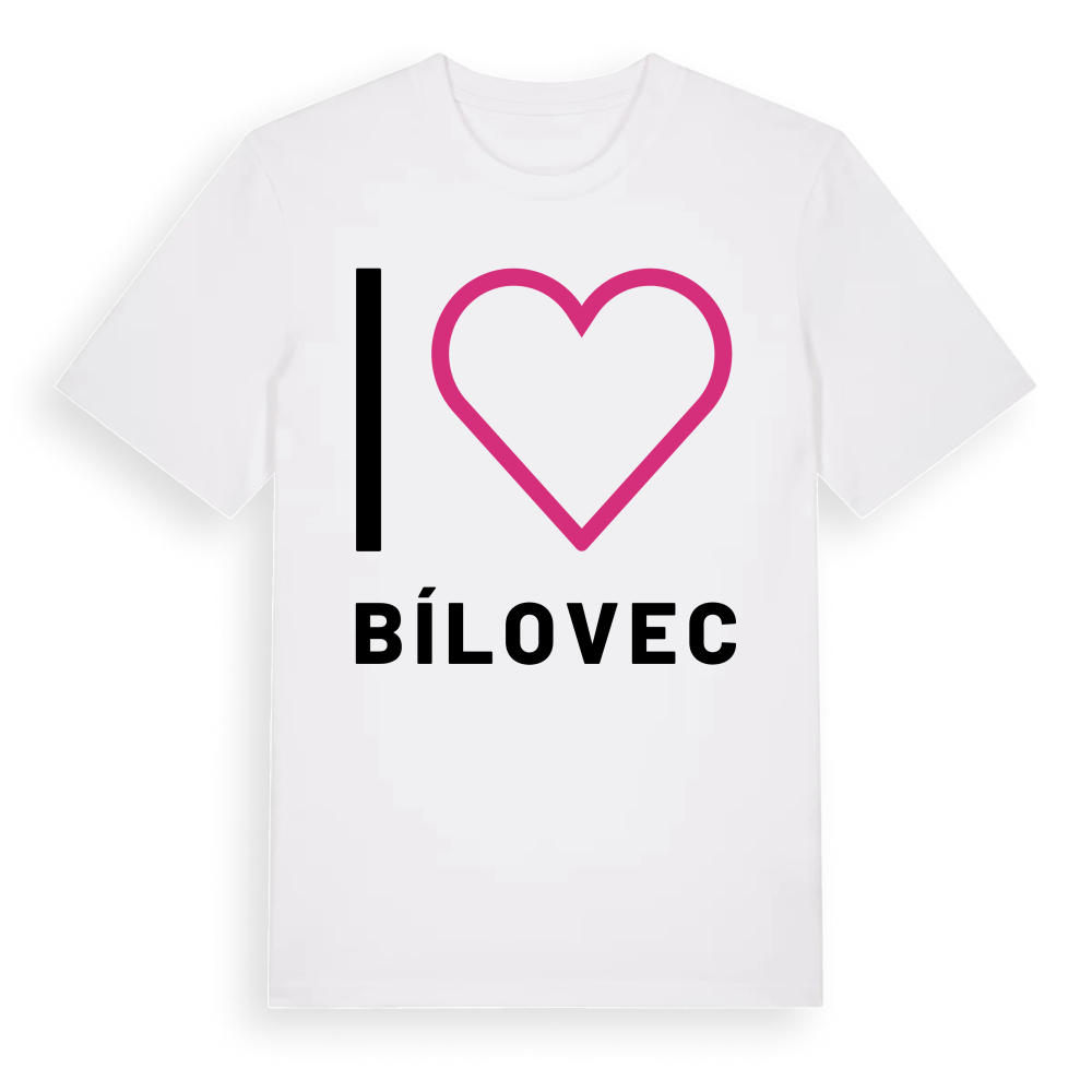 Jag älskar Bílovec t-shirt stort tryck – White, i miljö