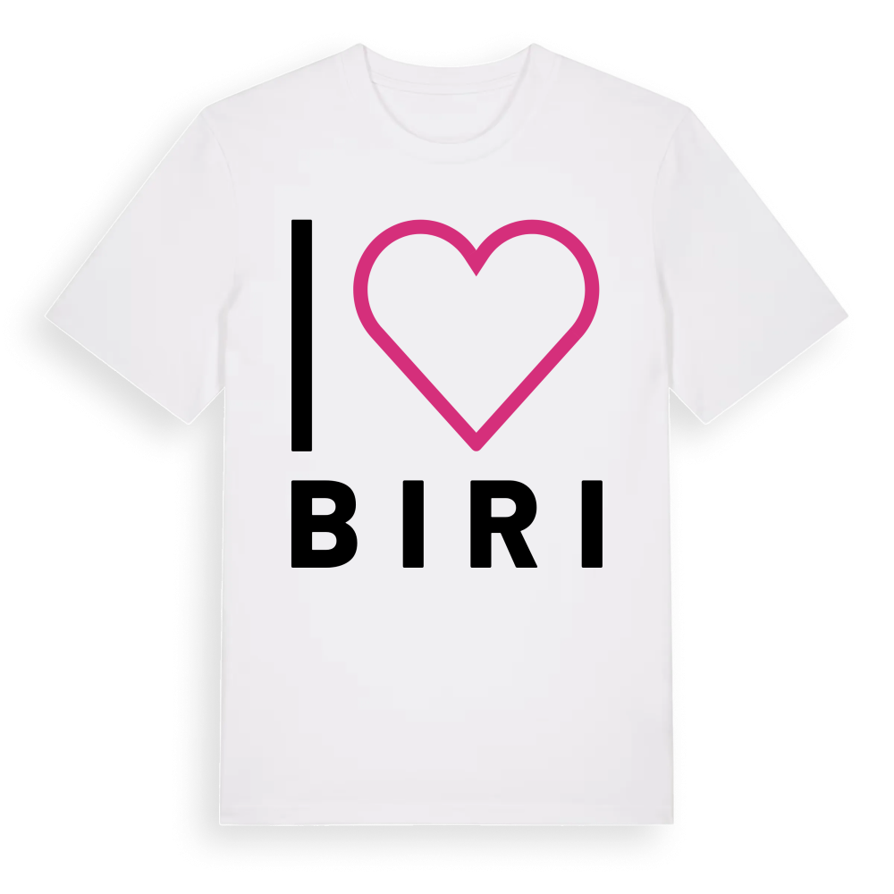 Jag älskar Biri t-shirt stort tryck – White, i miljö