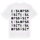 White t-shirt med Biskopsnäset ordlek t-shirt