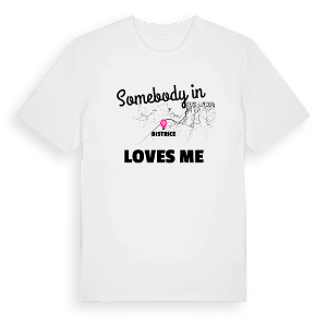 Någon i Bistrice älskar mig t-shirt – ekologisk bomull t-shirt från Pinshirt