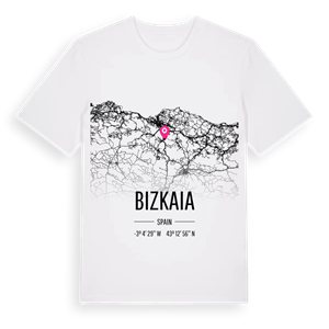 Bizkaia karta t-shirt – ekologisk bomull t-shirt från Pinshirt