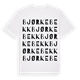 White t-shirt med Bjørkebekk ordlek t-shirt