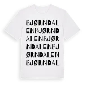 Bjørndalen ordlek t-shirt – ekologisk bomull t-shirt från Pinshirt