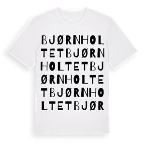 Bjørnholtet ordlek t-shirt – ekologisk bomull t-shirt från Pinshirt