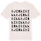 Vintage White t-shirt med Bjerkebekk ordlek t-shirt