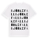 White t-shirt med Björkefall ordlek t-shirt