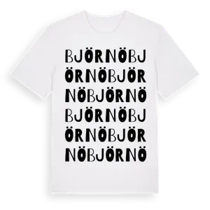 Björnö ordlek t-shirt – ekologisk bomull t-shirt från Pinshirt