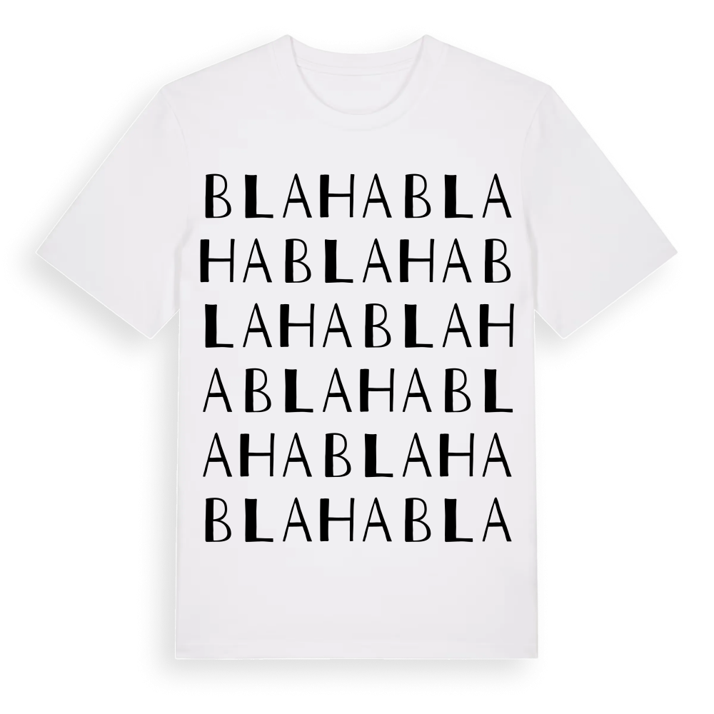 Blaha ordlek t-shirt – White, i miljö