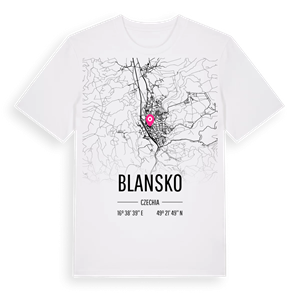 Blansko karta t-shirt – ekologisk bomull t-shirt från Pinshirt