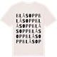 Vintage White t-shirt med Blåsopp ordlek t-shirt