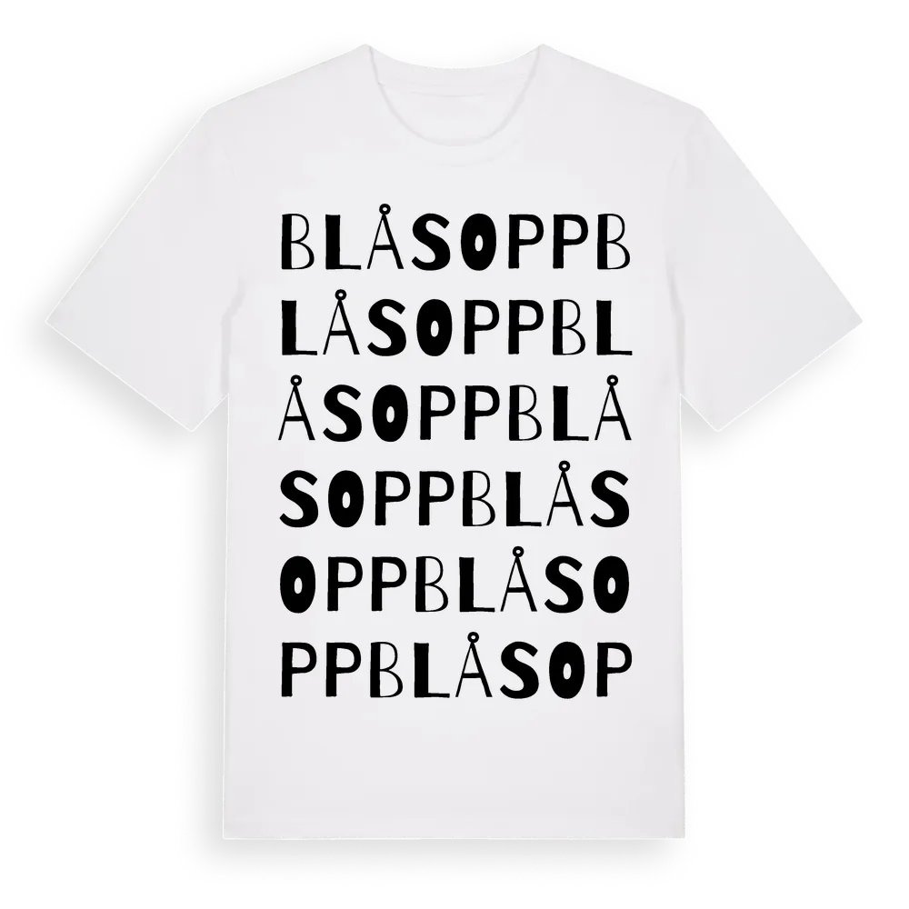 Blåsopp ordlek t-shirt i miljö