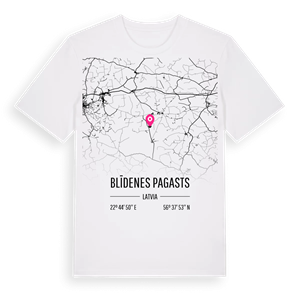 Blīdenes pagasts karta t-shirt – ekologisk bomull t-shirt från Pinshirt