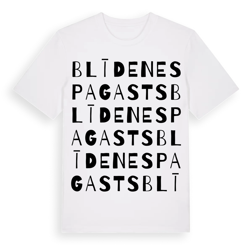 Blīdenes pagasts ordlek t-shirt – White, i miljö