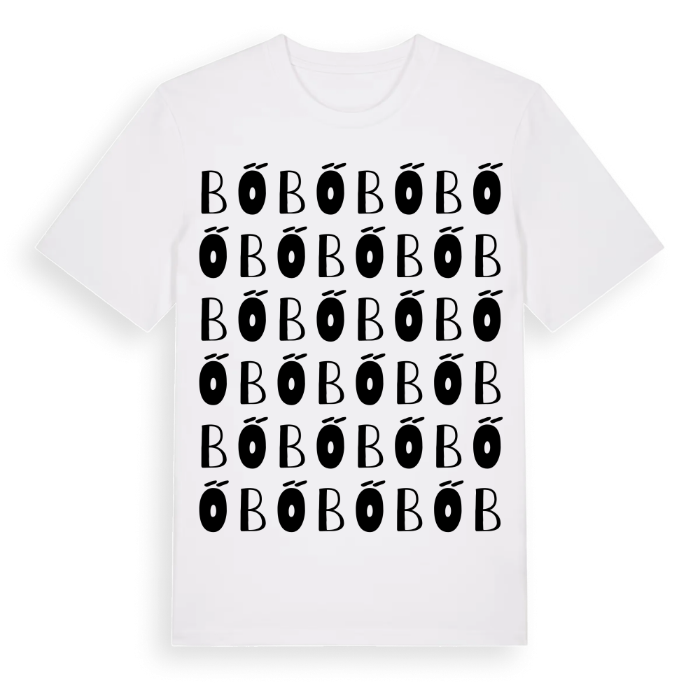 Bő ordlek t-shirt – White, i miljö