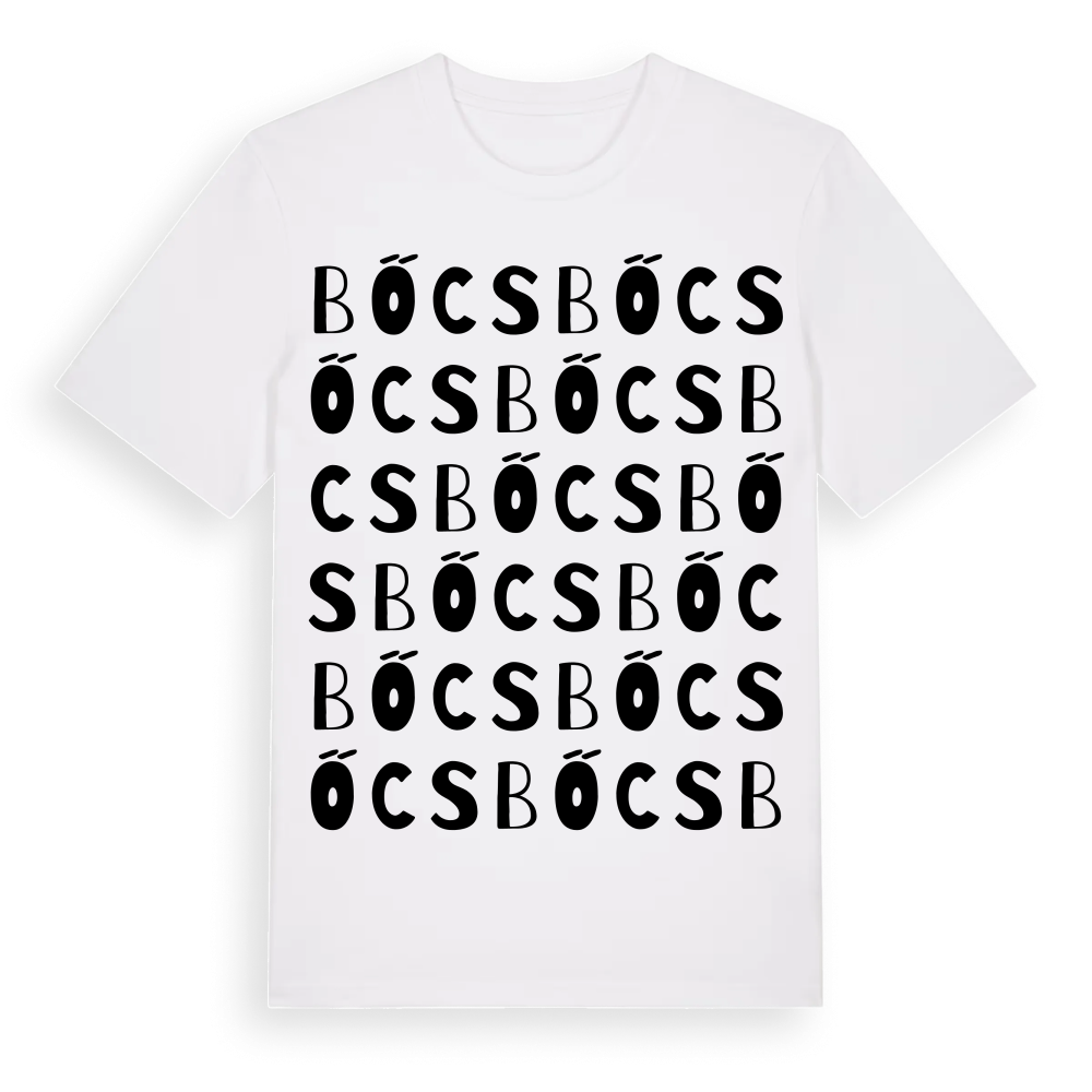 Bőcs ordlek t-shirt – White, i miljö