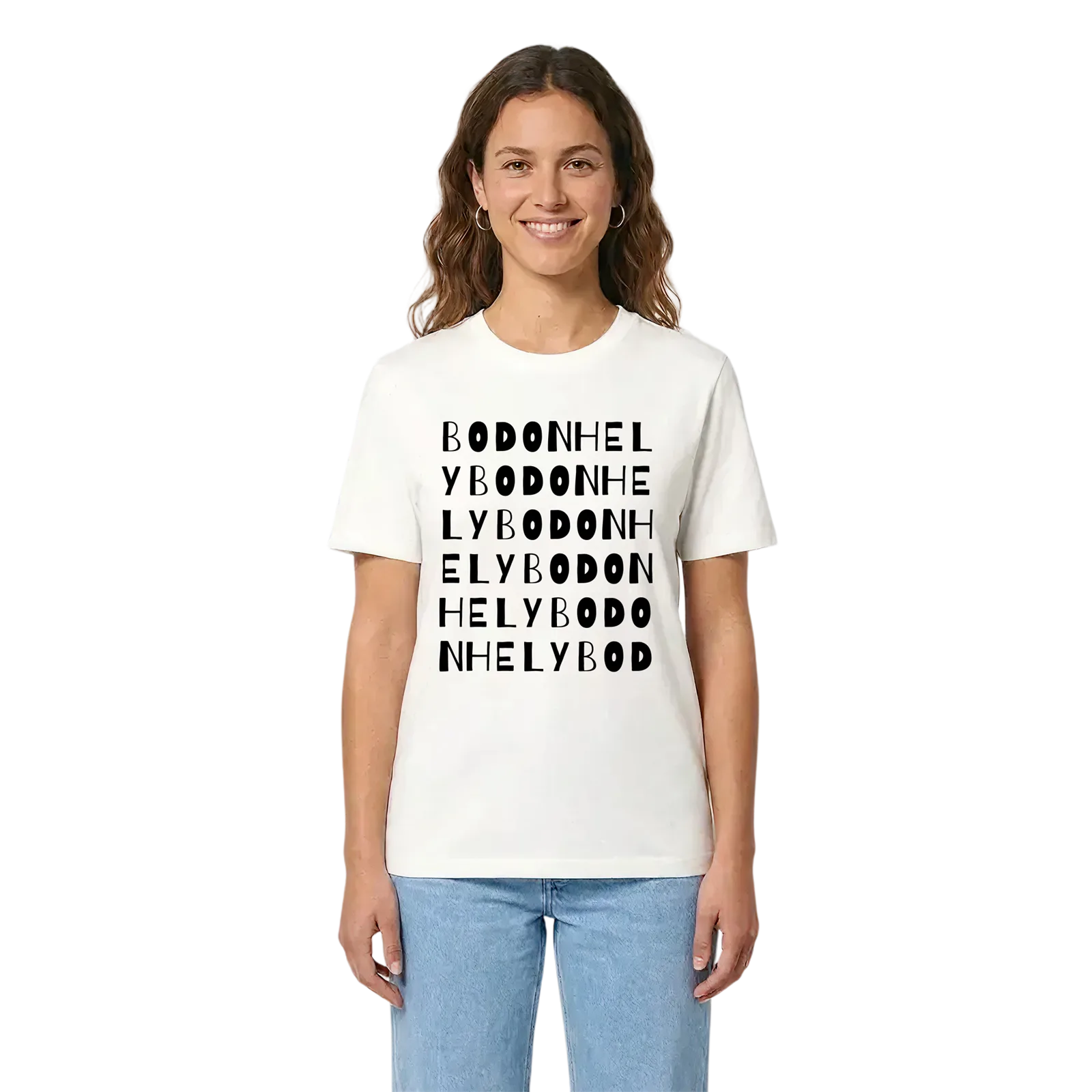 Bodonhely ordlek t-shirt – White, i miljö