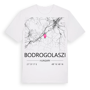Bodrogolaszi karta t-shirt – ekologisk bomull t-shirt från Pinshirt