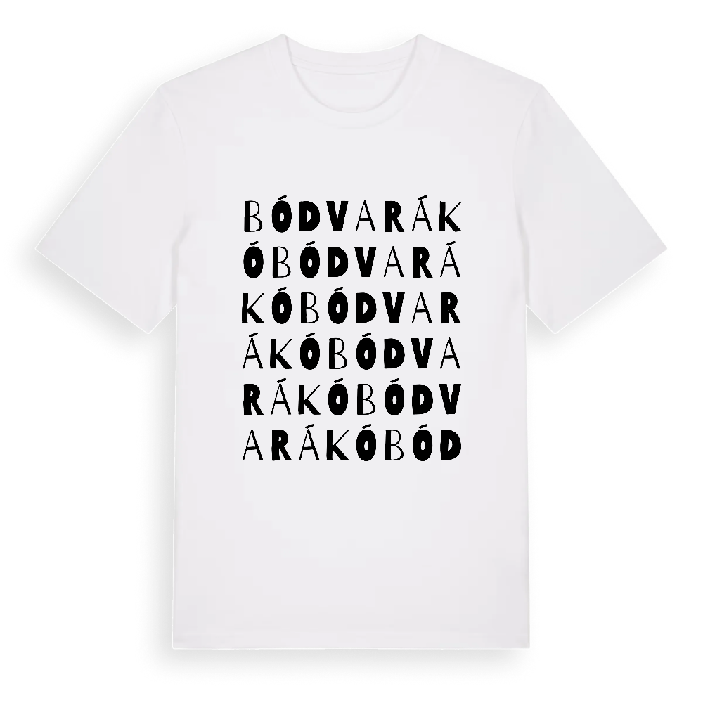 Bódvarákó ordlek t-shirt – White, i miljö