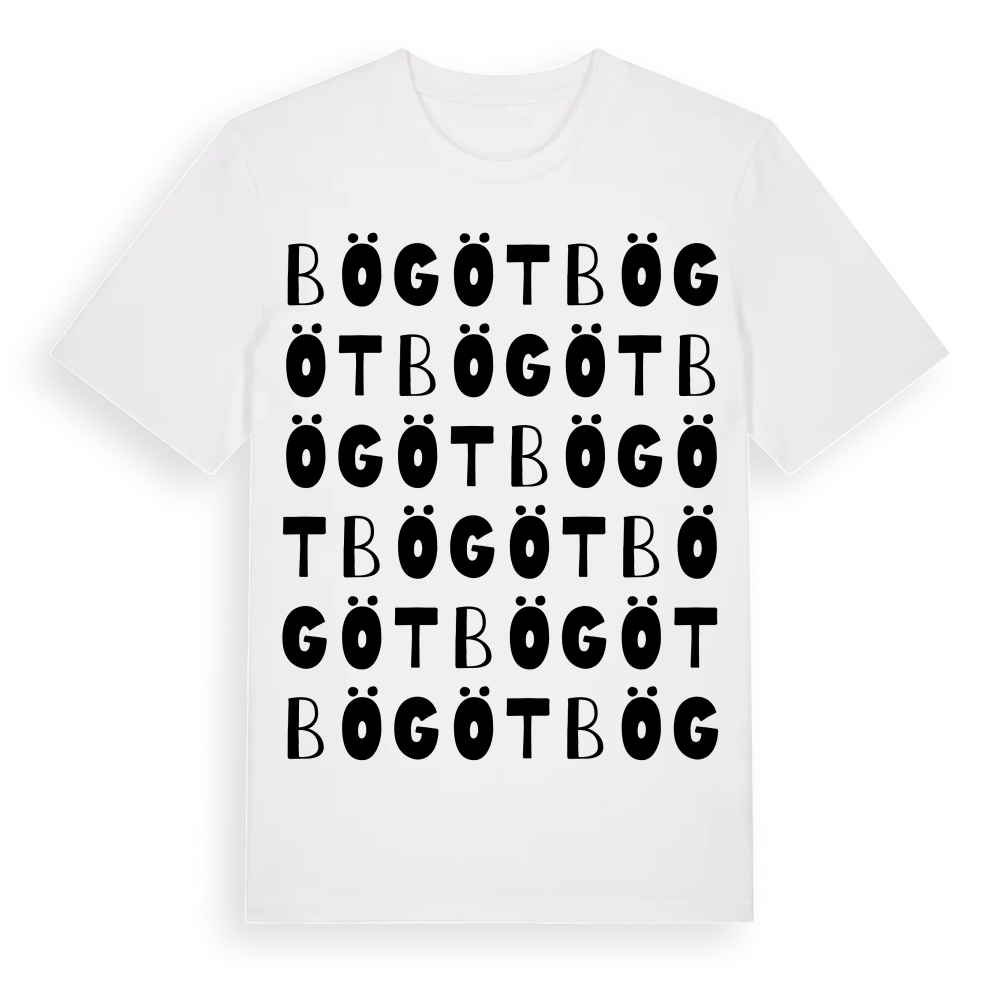 Bögöt ordlek t-shirt – White, i miljö