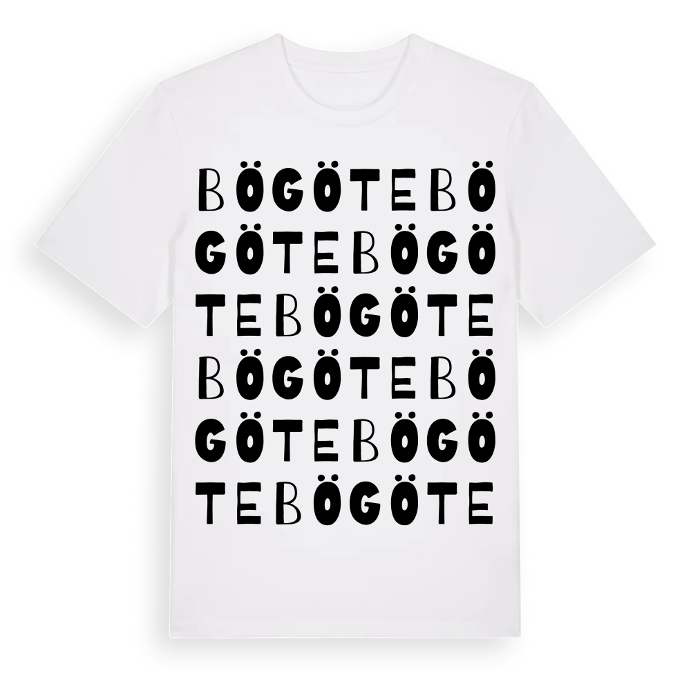 Bögöte ordlek t-shirt – White, i miljö