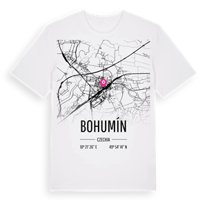 Bohumín karta t-shirt – ekologisk bomull t-shirt från Pinshirt