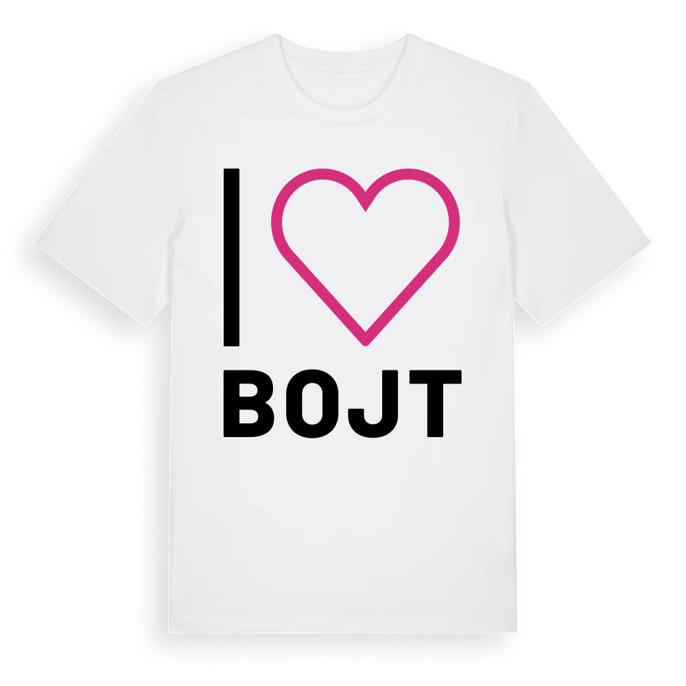 Jag älskar Bojt t-shirt stort tryck – White, i miljö