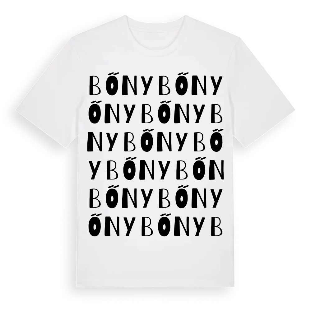 Bőny ordlek t-shirt – White, i miljö