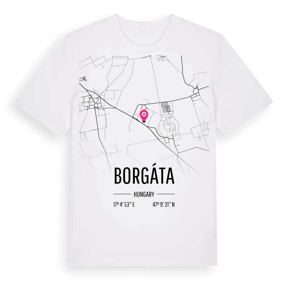 Borgáta karta t-shirt – White, i miljö