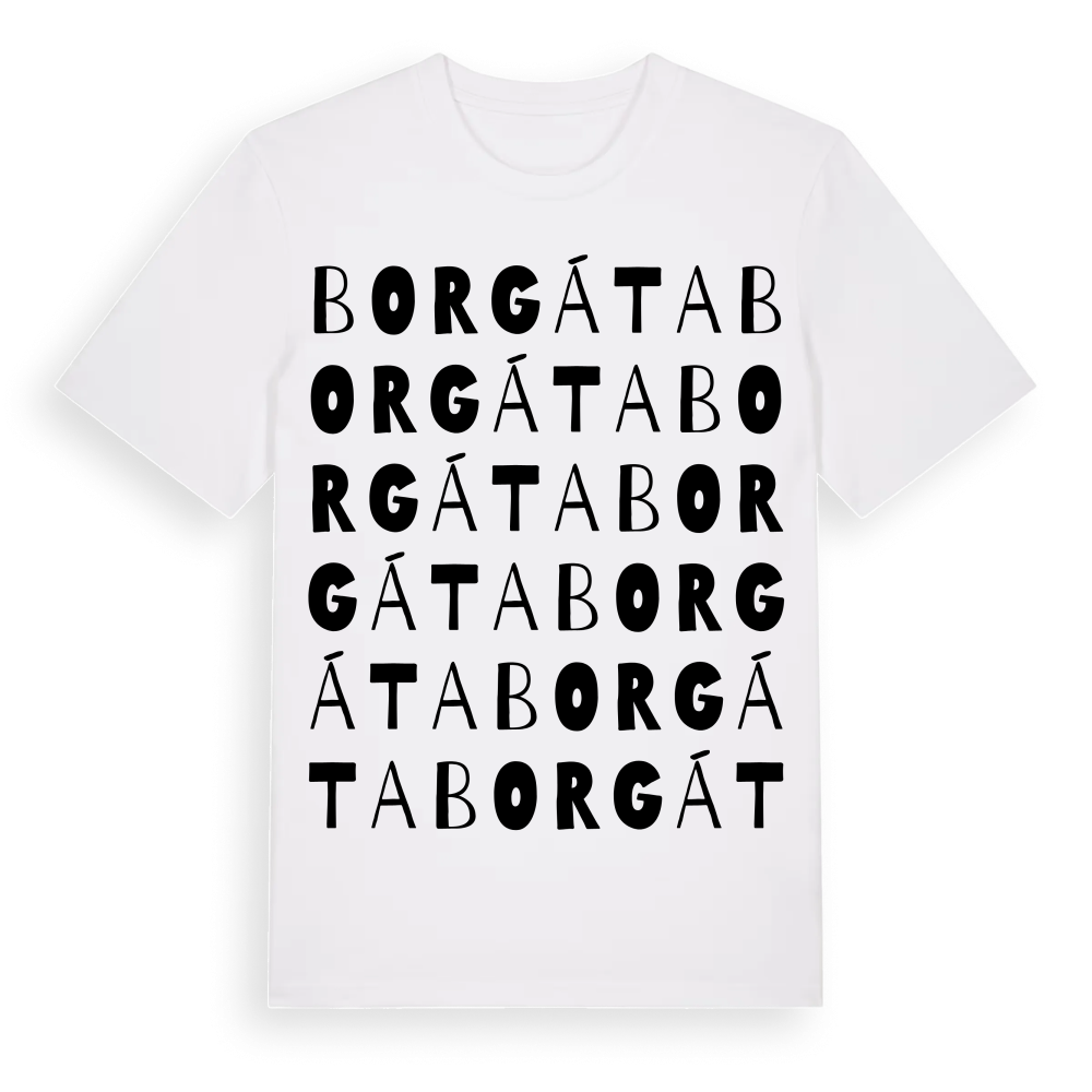 Borgáta ordlek t-shirt – White, i miljö