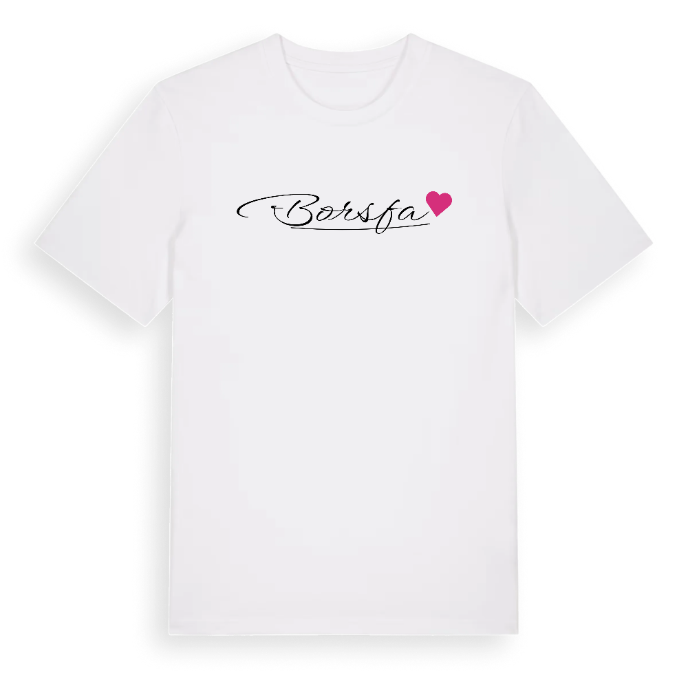 Borsfa hjärta t-shirt – White, i miljö