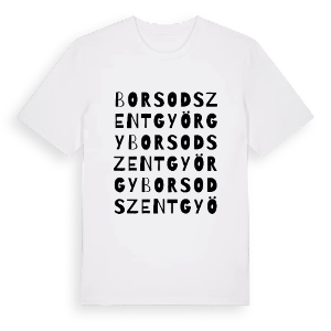 Borsodszentgyörgy ordlek t-shirt – ekologisk bomull t-shirt från PinShirt