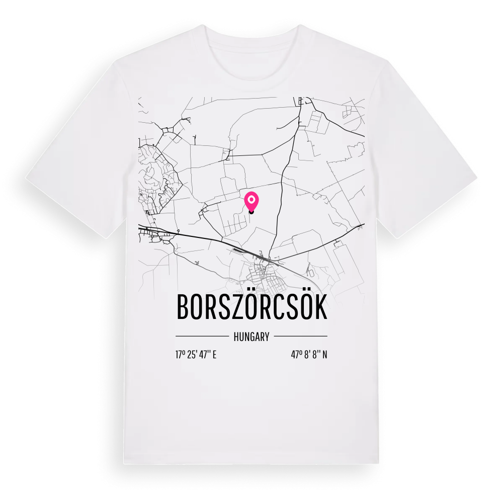 Borszörcsök karta t-shirt – White, i miljö