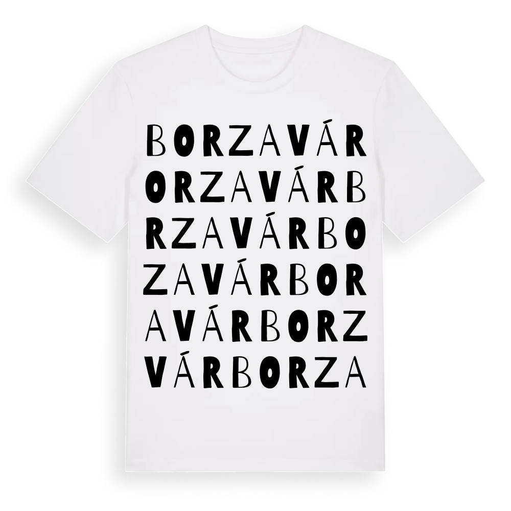 Borzavár ordlek t-shirt – White, i miljö
