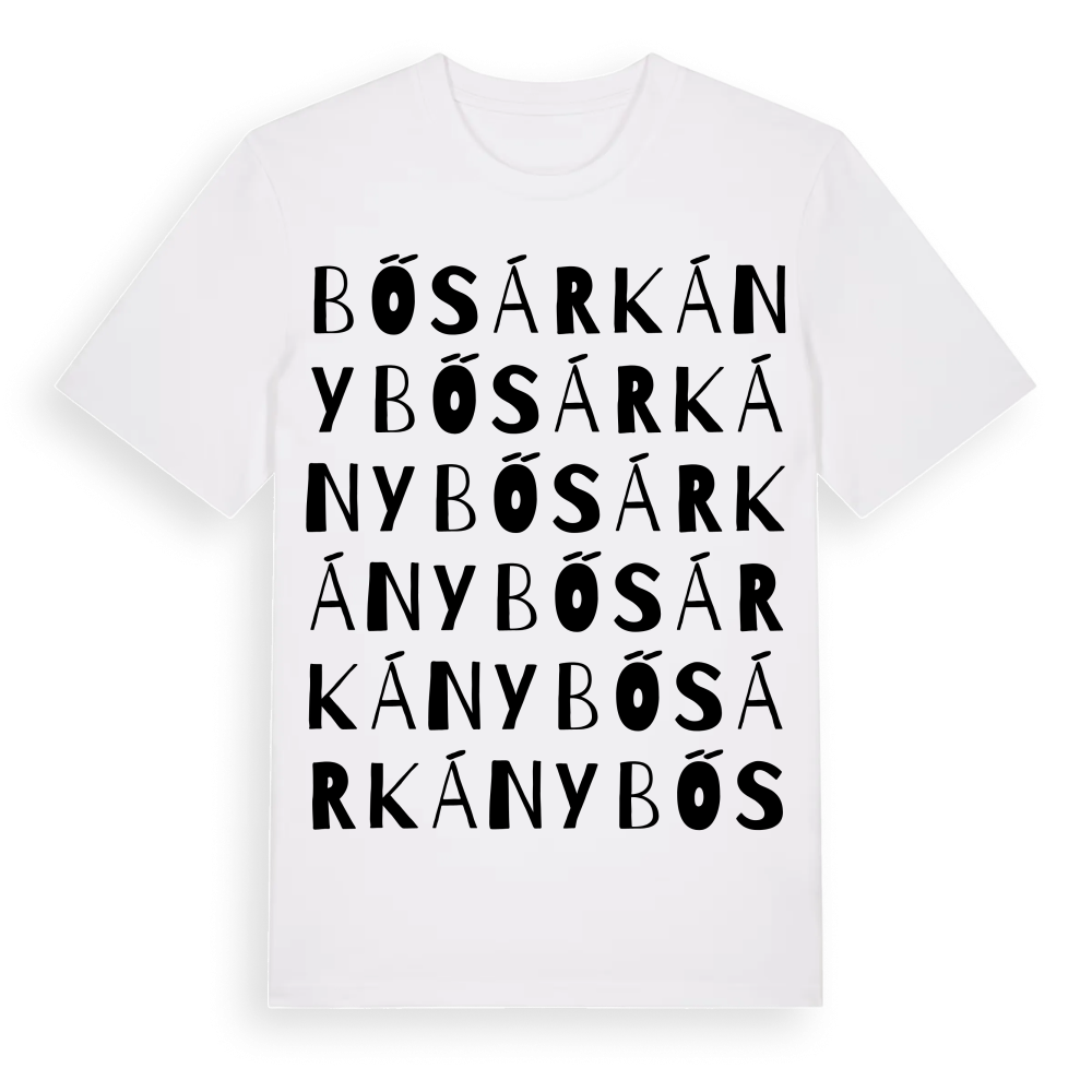 Bősárkány ordlek t-shirt – White, i miljö