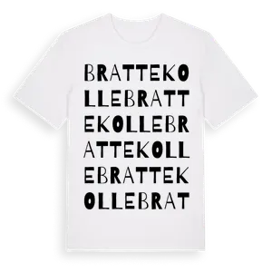 Brattekolle ordlek t-shirt – ekologisk bomull t-shirt från Pinshirt