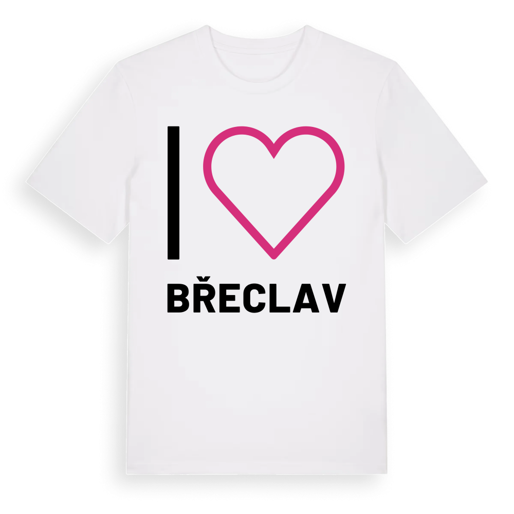 Jag älskar Břeclav t-shirt stort tryck – White, i miljö
